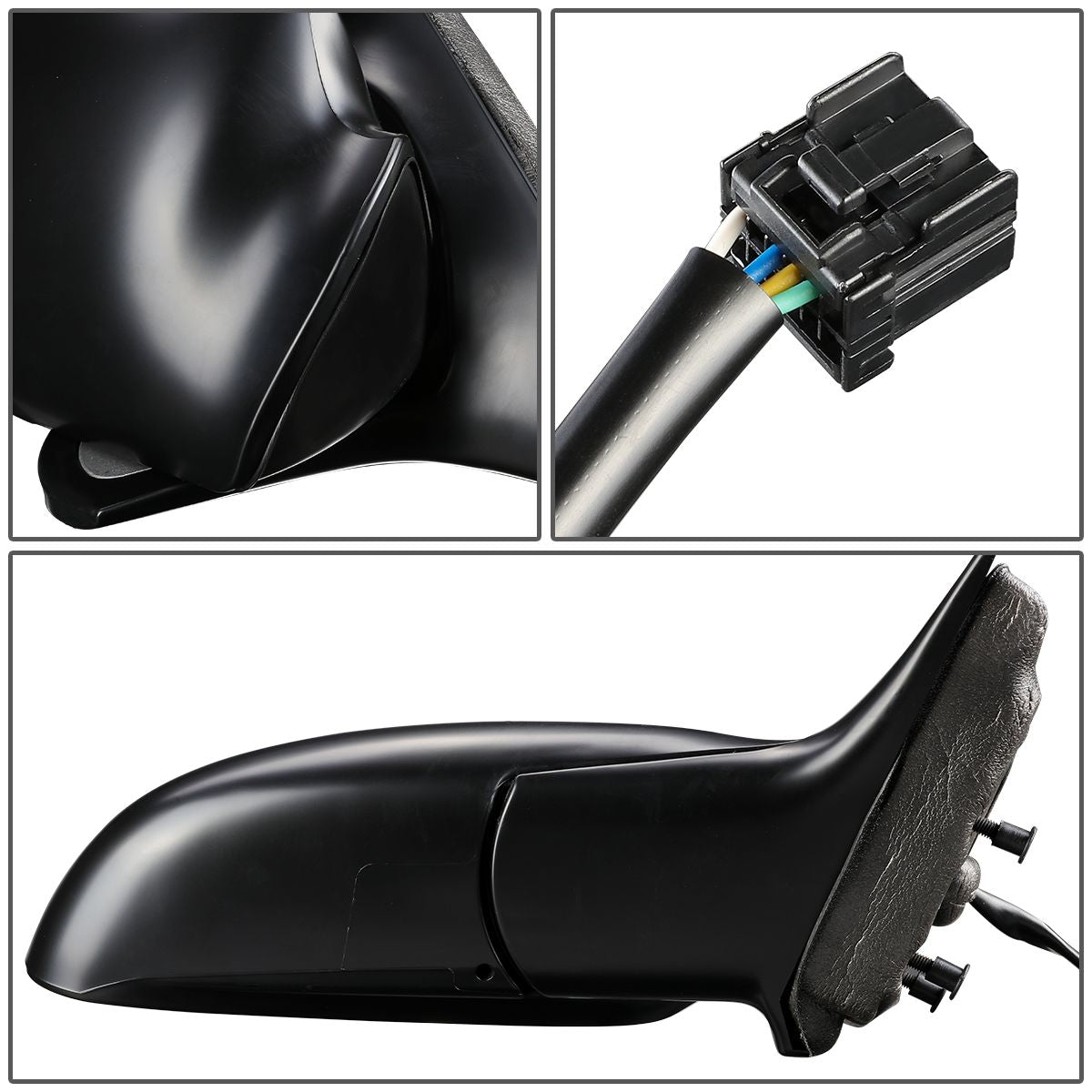 RETROVISOR MIRROR - OEM - 00-05 BUICK LESABRE - POWERED - PAINTABLE - BLACK - RIGHT