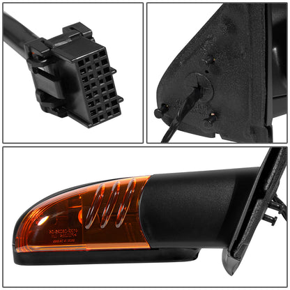 RETROVISOR MIRROR - OEM - 02-05 CHEVY TRAIL BLAZER - POWERED - HEATED - W/ MEMORY - W/ SIGNAL LIGHT - FOLDING - BLACK MATERIAL - RIGHT