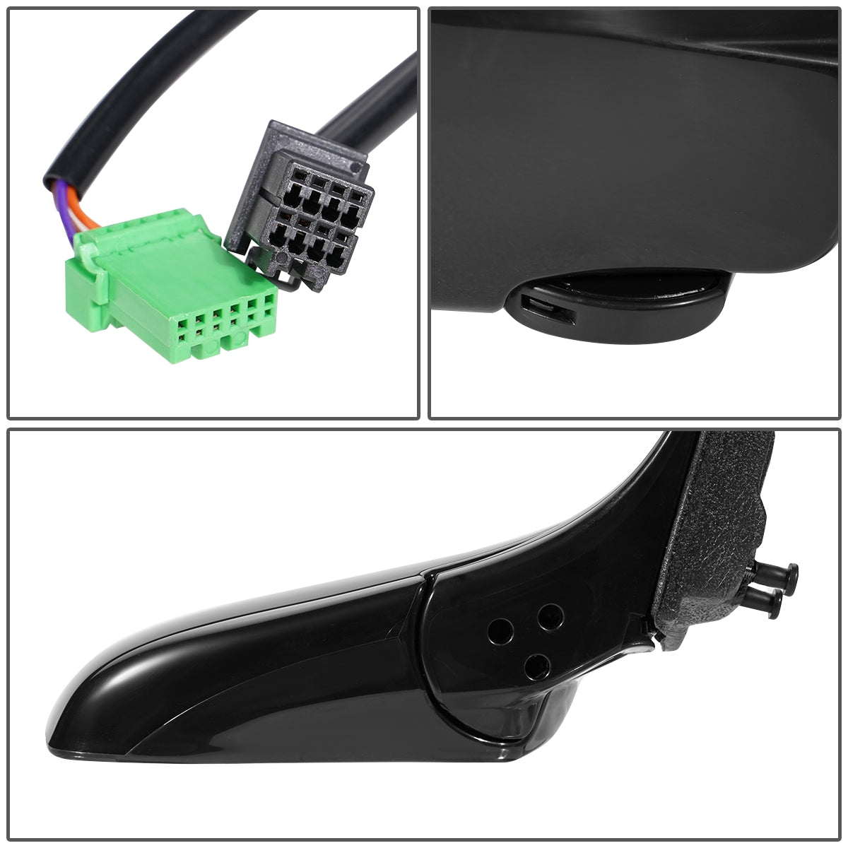 RETROVISOR MIRROR - OEM - 03-07 CADILLAC CTS, CTS-V - POWERED - HEATED - W/ MEMORY - W/ BLUE GLASS - FOLDING - BLACK - RIGHT