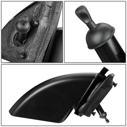 RETROVISOR MIRROR - OEM - 03-07 SATURN ION COUPE - MANUAL - TEXTURED - BLACK - RIGHT