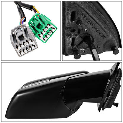 RETROVISOR MIRROR - OEM - 07-10 SATURN OUTLOOK - POWERED - HEATED - W/ SIGNAL LIGHT - W/ MEMORY - POWERED FOLDING - BLACK MATERIAL - RIGHT