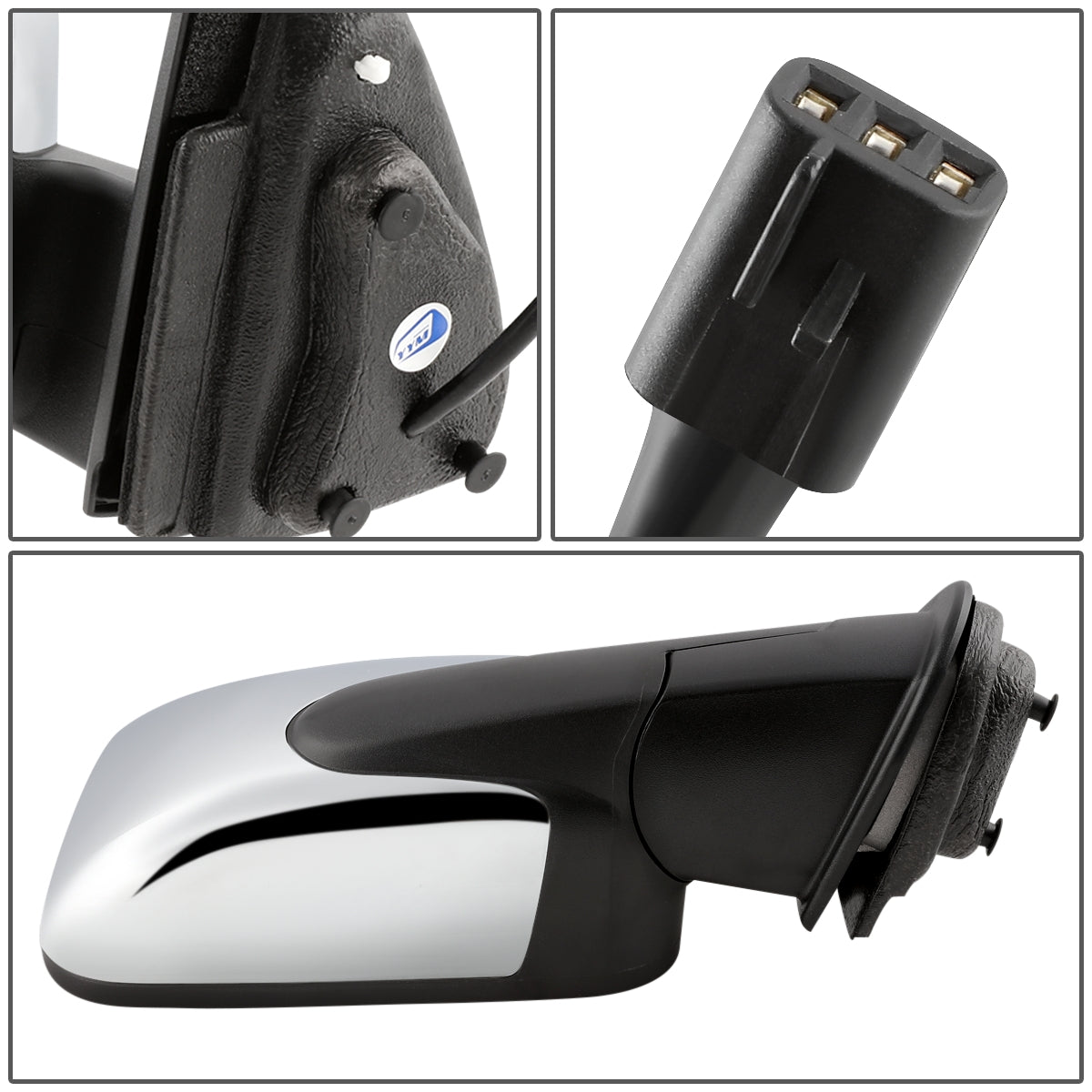 RETROVISOR MIRROR - OEM - 06-11 CHEVY HHR - POWERED - CHROME - RIGHT