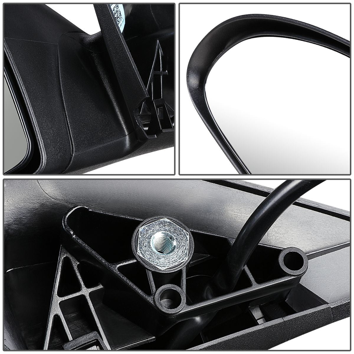 RETROVISOR MIRROR - OEM - 06-09 PONTIAC G6 COUPE - POWERED - PAINTABLE - BLACK - RIGHT