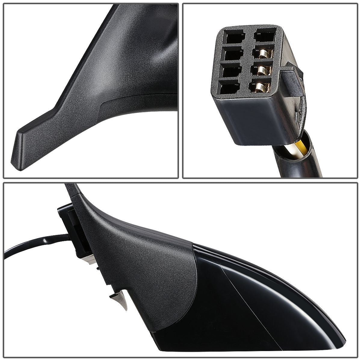 RETROVISOR MIRROR - OEM - 06-09 PONTIAC G6 COUPE - POWERED - PAINTABLE - BLACK - RIGHT