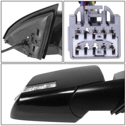 RETROVISOR MIRROR - OE STYLE - CHEVROLET TRAVERSE 2009-2014 - WITH POWER WITH HEATED WITH SIGNAL WITH BLIND SPOT - PASSENGER RIGHT SIDE - BLACK