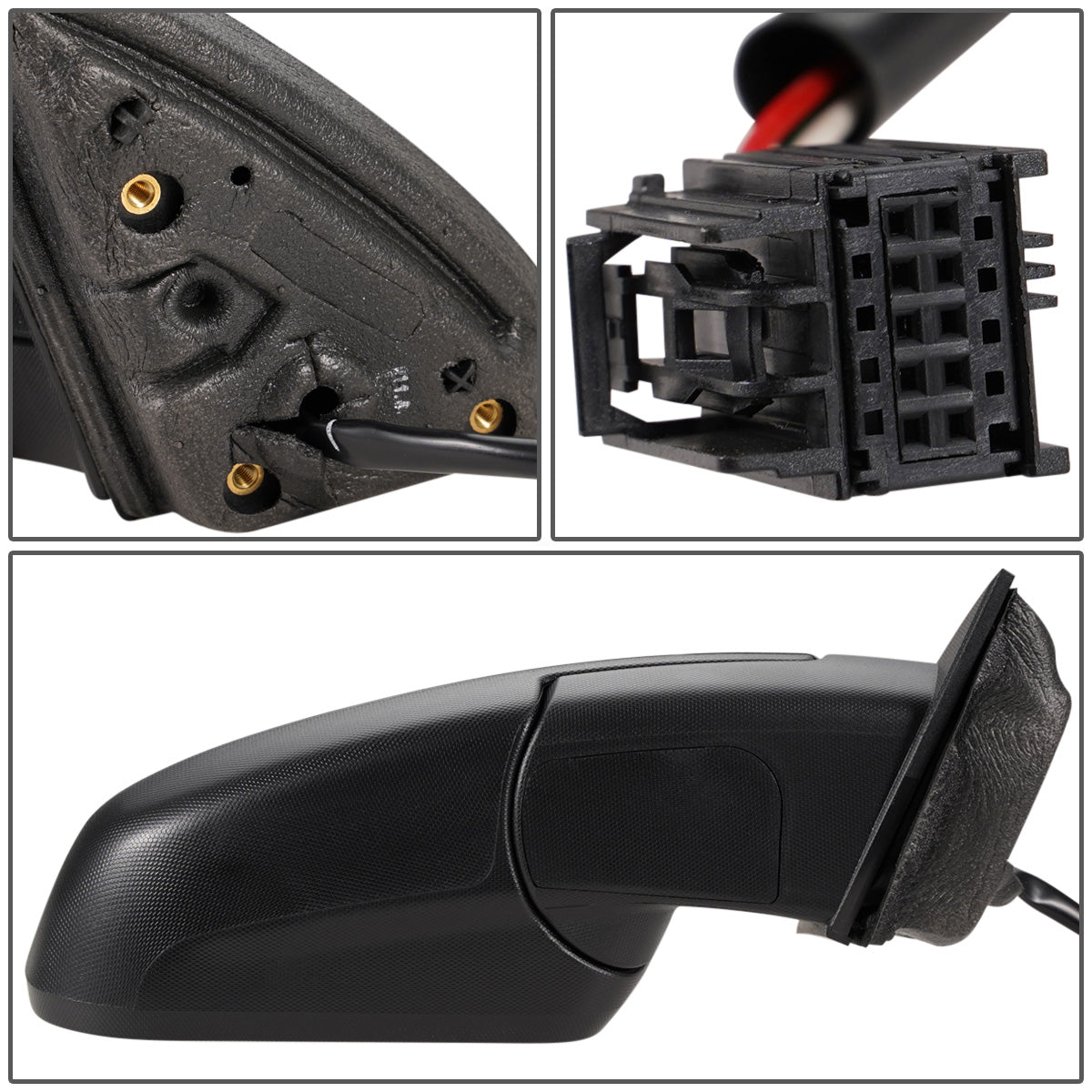 RETROVISOR MIRROR - OEM - 10-16 CHEVY EQUINOX - POWERED - FOLDING - TEXTURED - BLACK - RIGHT