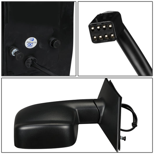 RETROVISOR MIRROR - OEM - 03-13 CHEVY EXPRESS, GMC SAVANA - POWERED - HEATED - FOLDING - W/ SIGNAL LIGHT - W/ DUAL GLASS - TEXTURED - BLACK - RIGHT