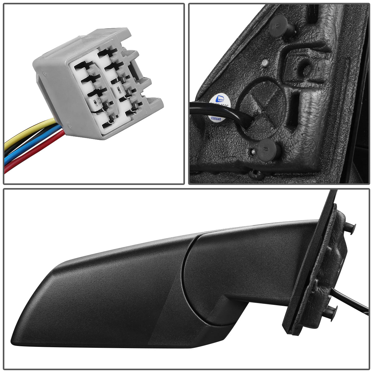 RETROVISOR MIRROR - OEM - 07-10 SATURN OUTLOOK - POWERED - HEATED - FOLDING - TEXTURED - BLACK - RIGHT