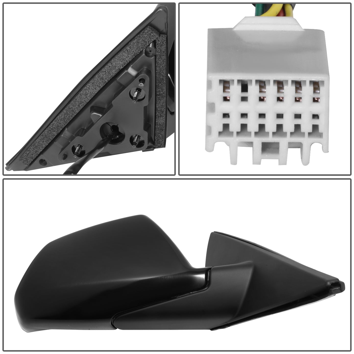 RETROVISOR MIRROR - OE STYLE - CADILLAC CTS 08-14 - WITH POWER WITH HEATED WITH MEMORY - PASSENGER SIDE - PAINT TO MATCH - BLACK