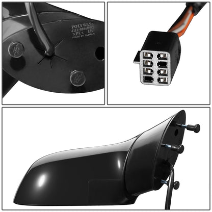 RETROVISOR MIRROR - OEM - 05-13 CHEVY CORVETTE - POWERED - HEATED - FOLDING - BLACK MATERIAL - RIGHT