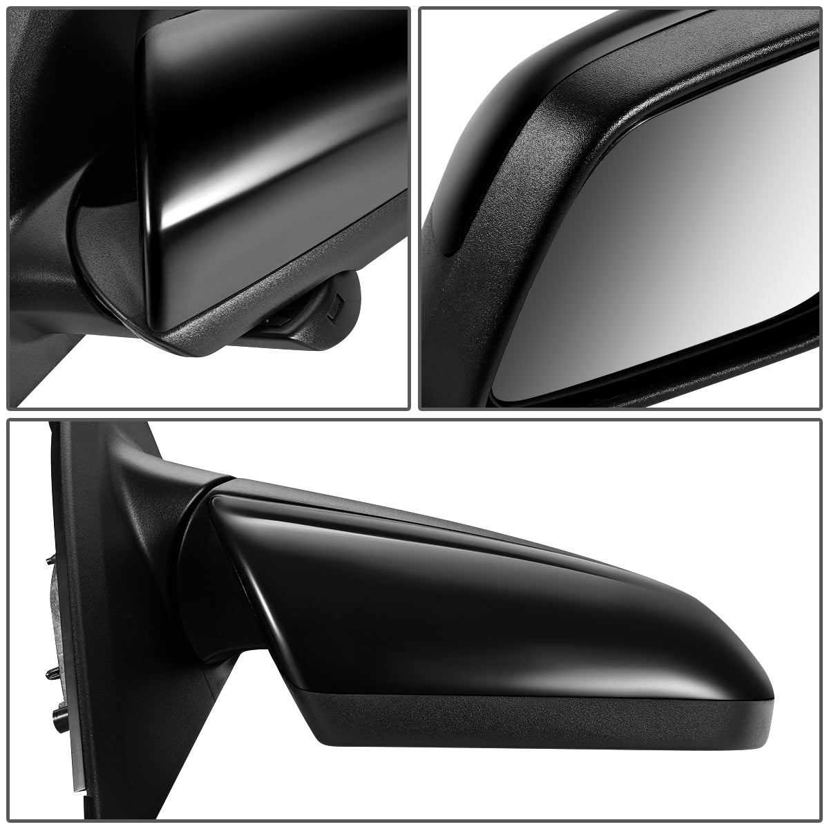 RETROVISOR MIRROR - OEM - 08-09 PONTIAC G8 - POWERED - FOLDING - BLACK MATERIAL - RIGHT