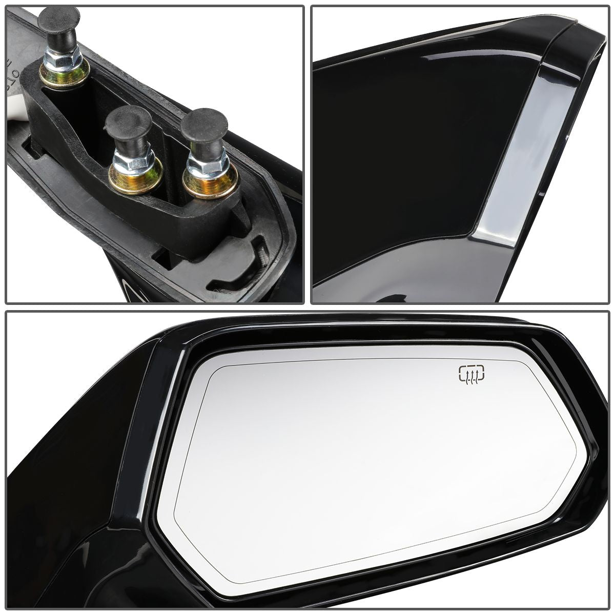 RETROVISOR MIRROR - OEM - 10-15 CHEVY CAMARO - POWERED - HEATED - PAINTABLE - BLACK - RIGHT