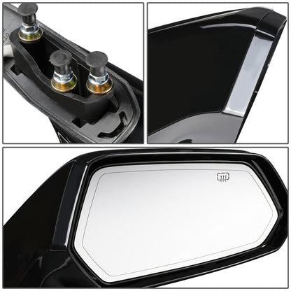 RETROVISOR MIRROR - OEM - 10-15 CHEVY CAMARO - POWERED - HEATED - PAINTABLE - BLACK - RIGHT