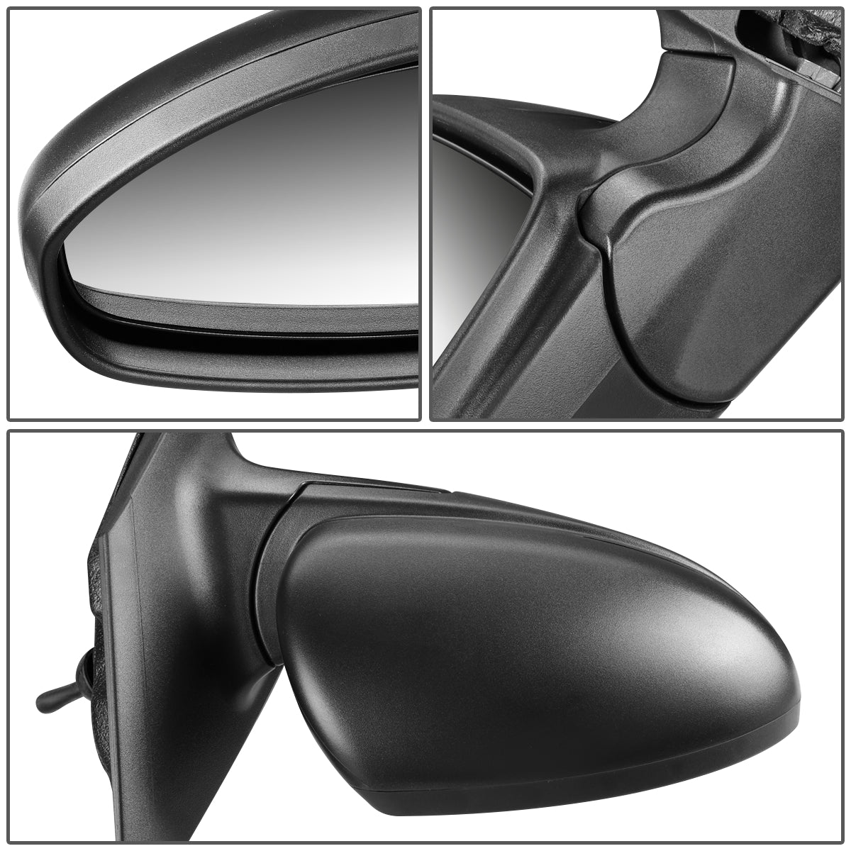 RETROVISOR MIRROR - OEM - 11-15 CHEVY CRUZE / 2016 CHEVY CRUZE LIMITED - MANUAL - TEXTURED - BLACK - RIGHT