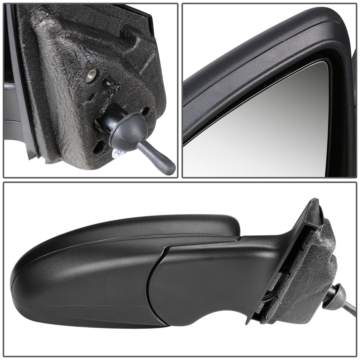 RETROVISOR MIRROR - OEM - 11-15 CHEVY CRUZE / 2016 CHEVY CRUZE LIMITED - MANUAL - TEXTURED - BLACK - RIGHT