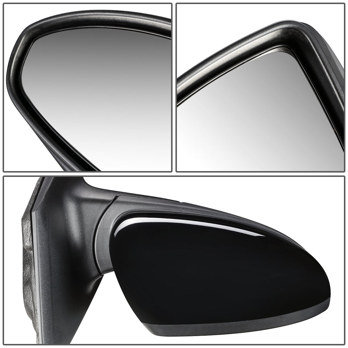 RETROVISOR MIRROR - OEM - 11-15 CHEVY CRUZE / 2016 CHEVY CRUZE LIMITED - POWERED - PAINTABLE - BLACK - RIGHT