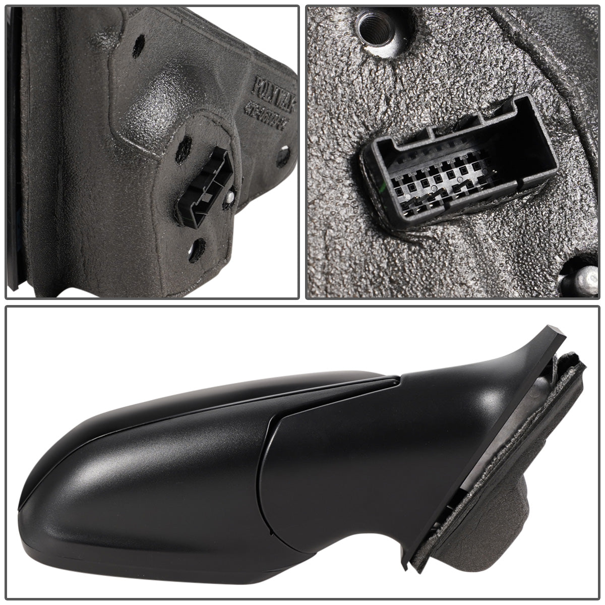 RETROVISOR MIRROR - OEM - 10-15 BUICK LACROSSE - POWERED - HEATED - FOLDING - BLACK MATERIAL - RIGHT