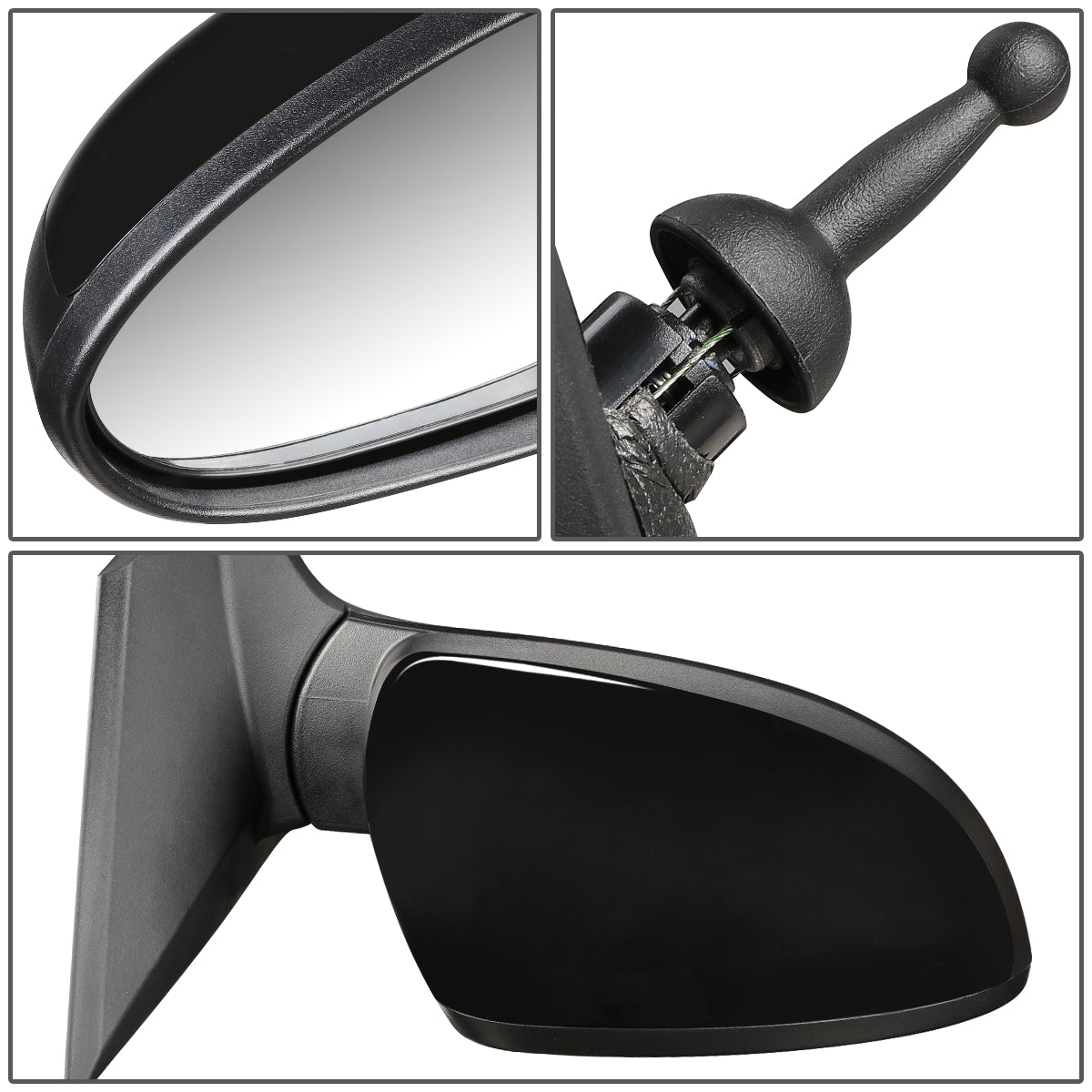 RETROVISOR MIRROR - OEM - 12-19 CHEVY SONIC - MANUAL - PAINTABLE - BLACK - RIGHT