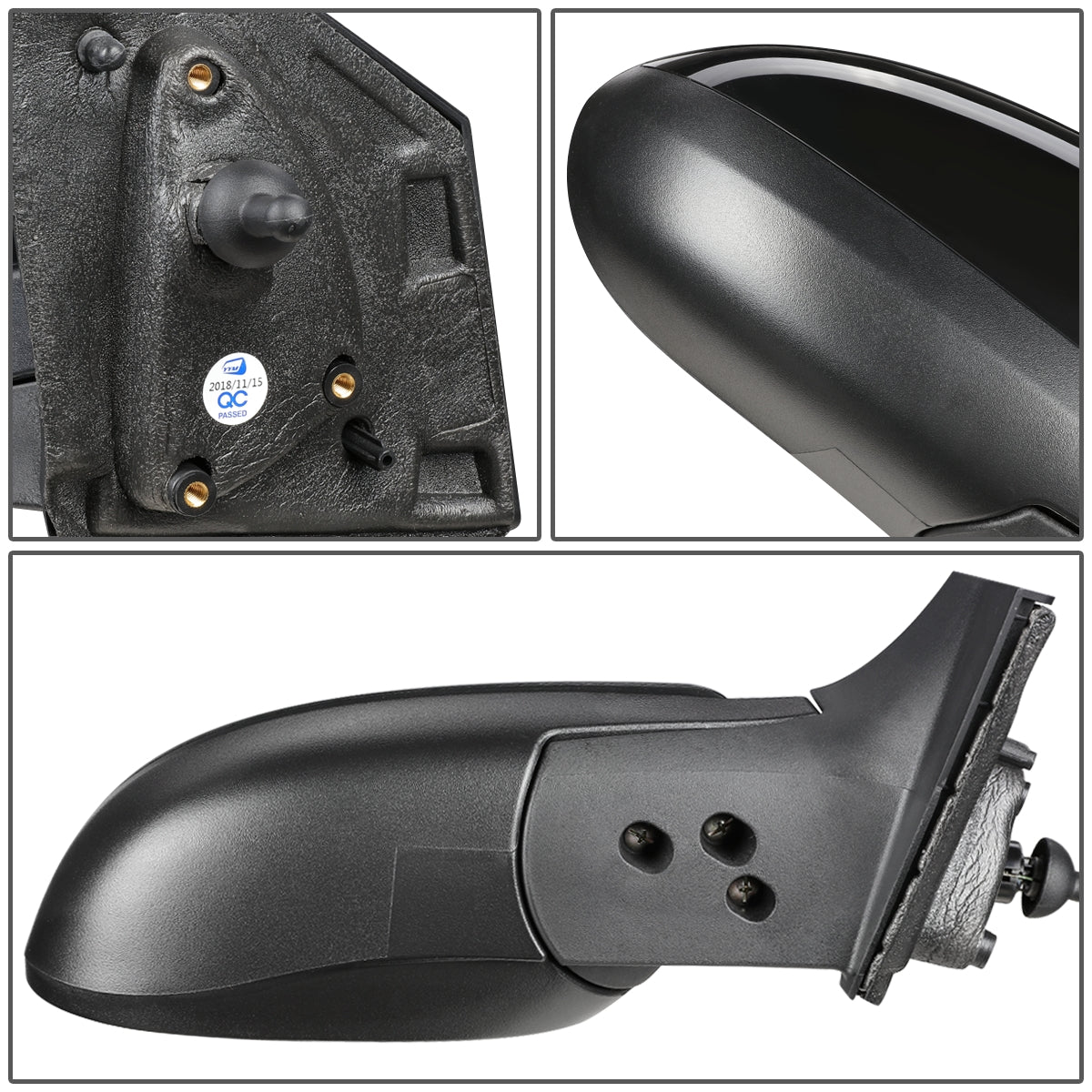 RETROVISOR MIRROR - OEM - 12-19 CHEVY SONIC - MANUAL - PAINTABLE - BLACK - RIGHT