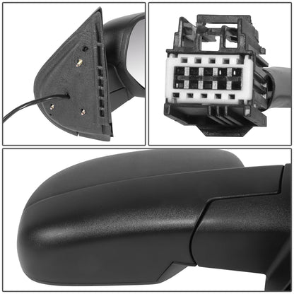 RETROVISOR MIRROR - OE STYLE - CHEVROLET SILVERADO 2500 07-14 - CHEVROLET SILVERADO 3500 07-14 - GMC SIERRA 2500 07-10 - GMC SIERRA 3500 07-10 - WITH POWER - PASSENGER SIDE - PAINT TO MATCH - BLACK