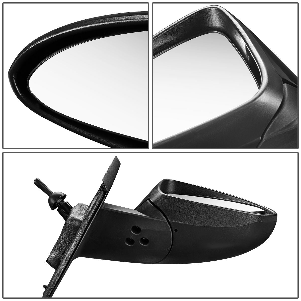 RETROVISOR MIRROR - OEM - 13-15 CHEVY SPARK - MANUAL - PAINTABLE - BLACK - RIGHT