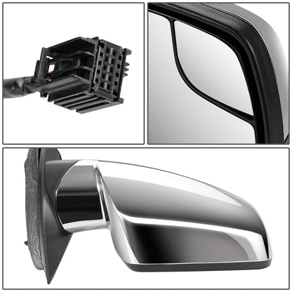 RETROVISOR MIRROR - OEM - 10-16 CHEVY EQUINOX - POWERED - W/ MEMORY - FOLDING - W/ BLIND SPOT GLASS - CHROME - RIGHT