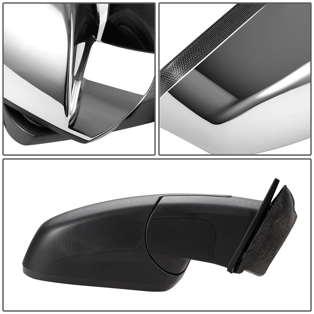 RETROVISOR MIRROR - OEM - 10-16 CHEVY EQUINOX - POWERED - W/ MEMORY - FOLDING - W/ BLIND SPOT GLASS - CHROME - RIGHT