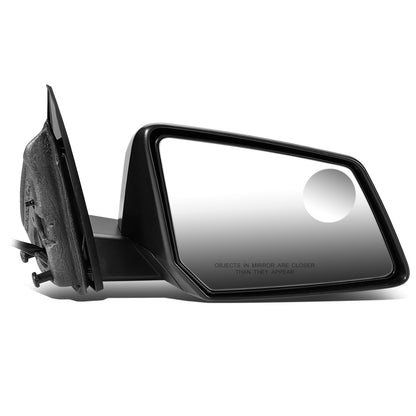 RETROVISOR MIRROR - OEM - 13-16 GMC ACADIA - POWERED - W/ ROUND BLIND SPOT GLASS - PAINTED - BLACK - RIGHT