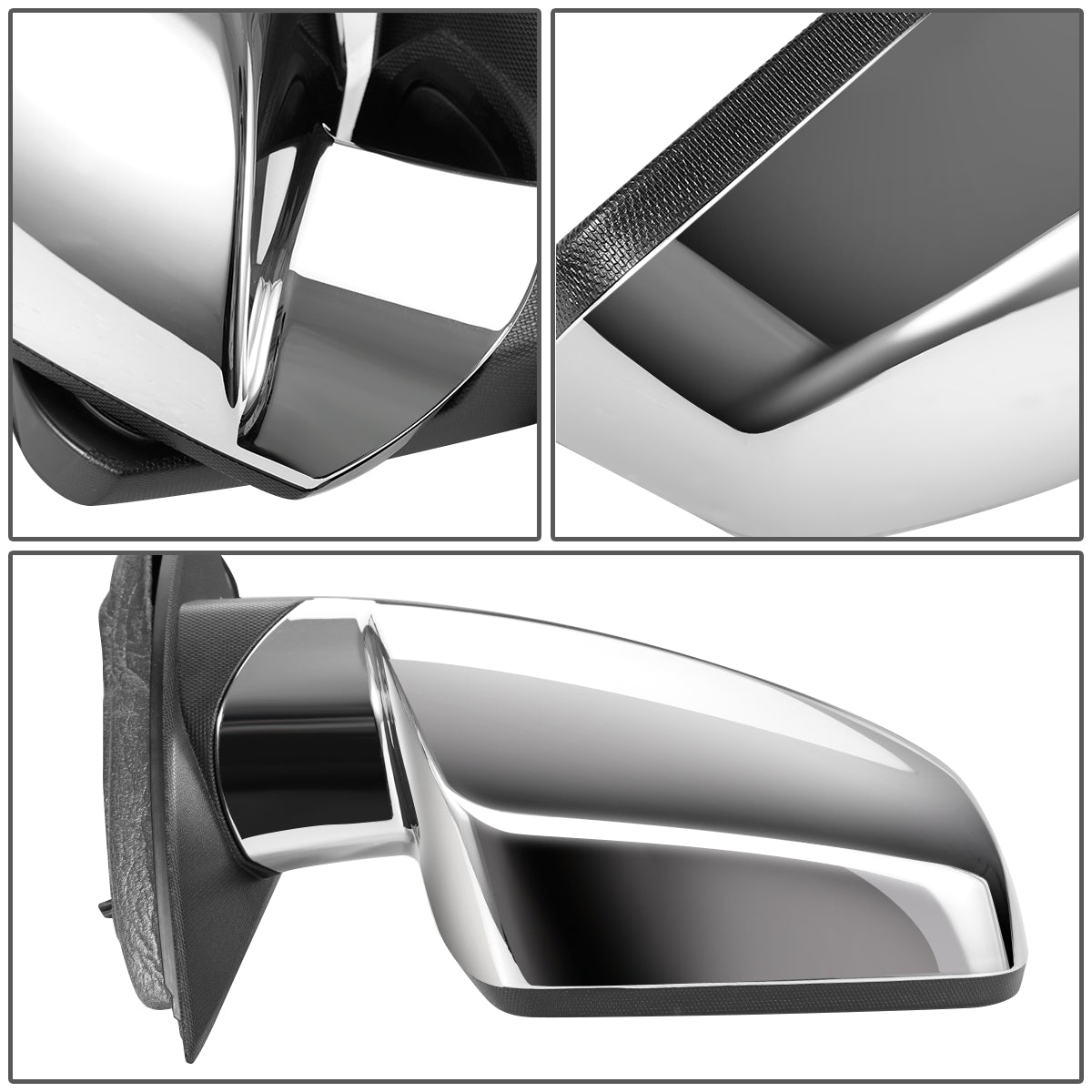 RETROVISOR MIRROR - OEM - 10-17 GMC TERRAIN - POWERED - HEATED - FOLDING - W/ BLIND SPOT GLASS - CHROME - RIGHT