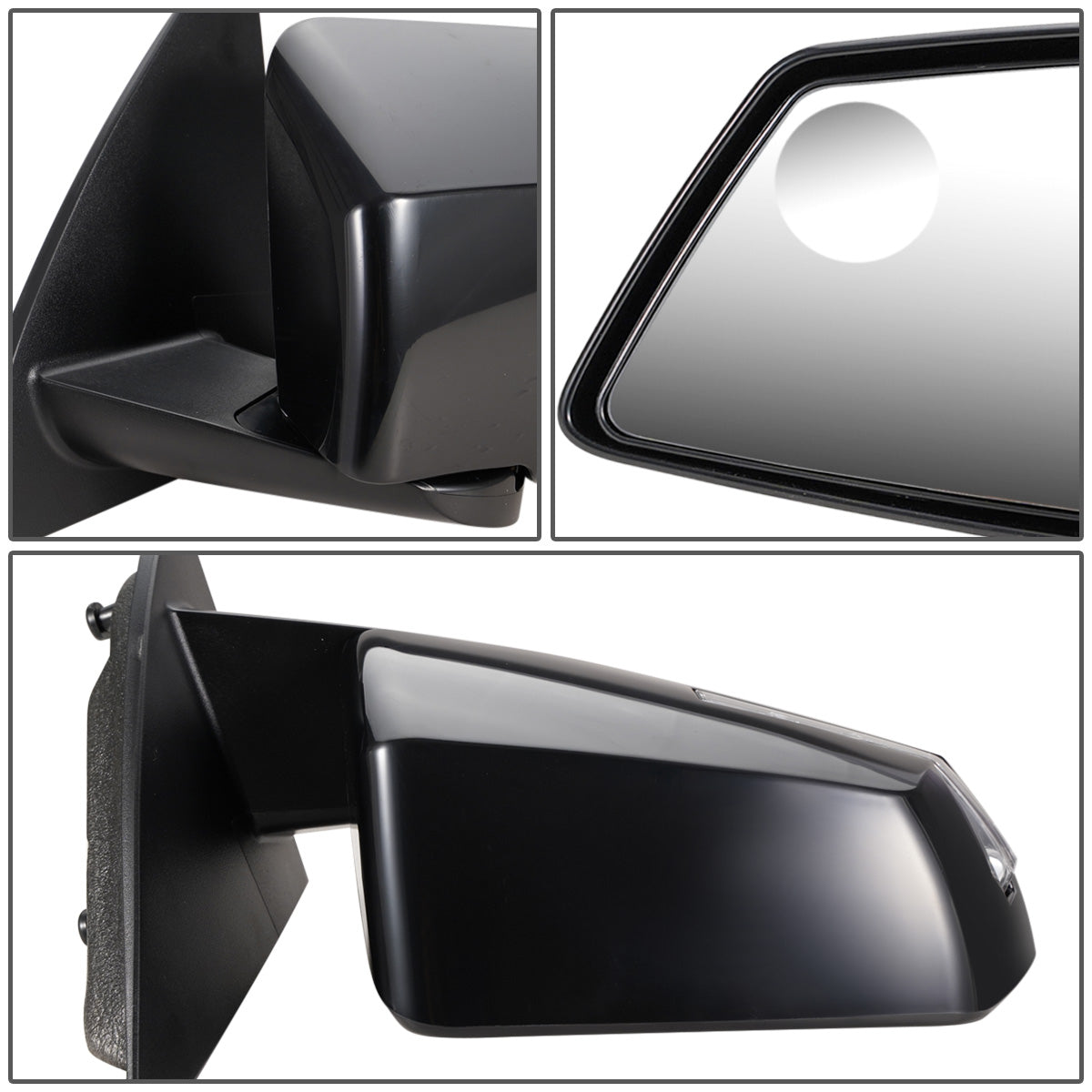 RETROVISOR MIRROR - OEM - 13-17 CHEVY TRAVERSE - POWERED - HEATED - W/ SIGNAL LIGHT - FOLDING - W/ BLIND SPOT GLASS - BLACK - RIGHT
