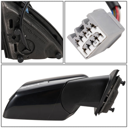 RETROVISOR MIRROR - OEM - 13-17 CHEVY TRAVERSE - POWERED - HEATED - W/ SIGNAL LIGHT - FOLDING - W/ BLIND SPOT GLASS - BLACK - RIGHT