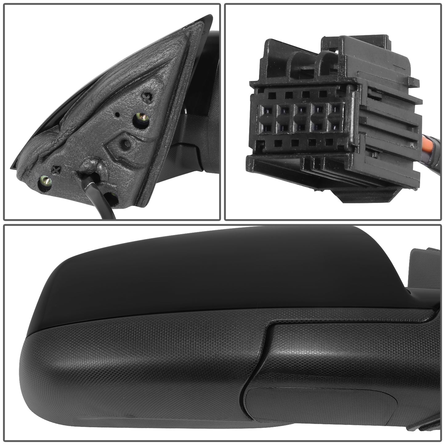 RETROVISOR MIRROR - OE STYLE - CHEVROLET EQUINOX 16-17 - GMC TERRAIN 16-17 - WITH POWER WITH HEATED GLASS WITH BLIND SPOT - PASSENGER SIDE - PAINT TO MATCH - BLACK