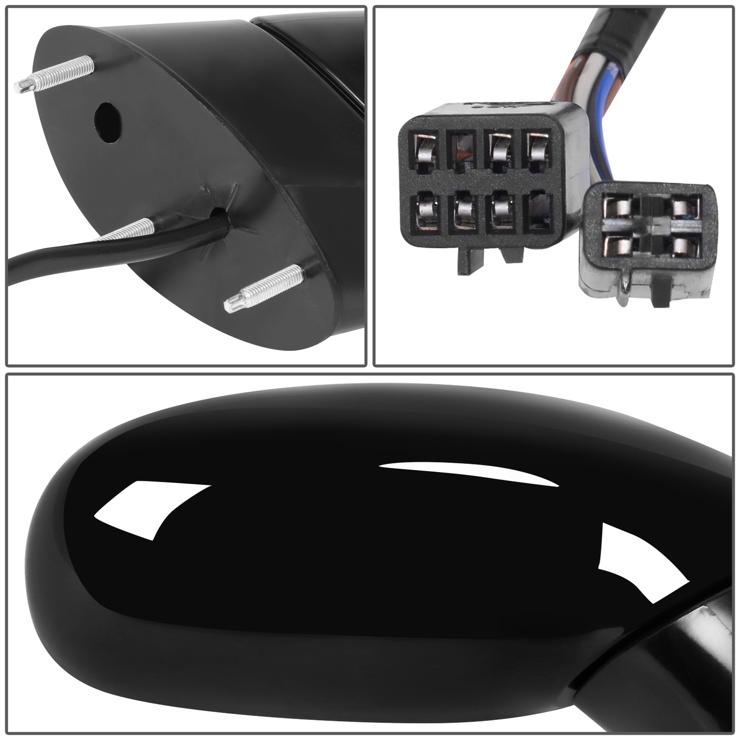 RETROVISOR MIRROR - OE STYLE - CHEROLET CORVETTE 05-13 - WITH POWER WITH HEATED WITH MEMORY - PASSENGER SIDE - PAINT TO MATCH - BLACK