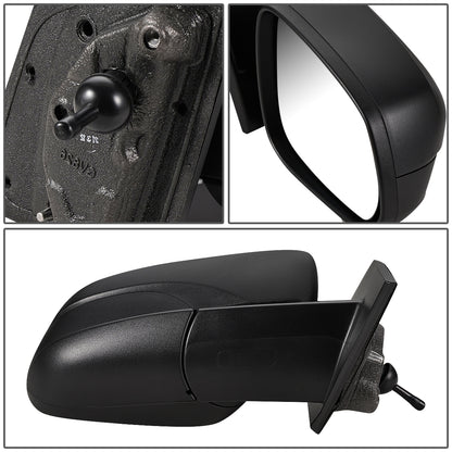 RETROVISOR MIRROR - OEM - 16-18 CHEVY SPARK - MANUAL - W/ CABLE - FOLDING - TEXTURED - BLACK - RIGHT