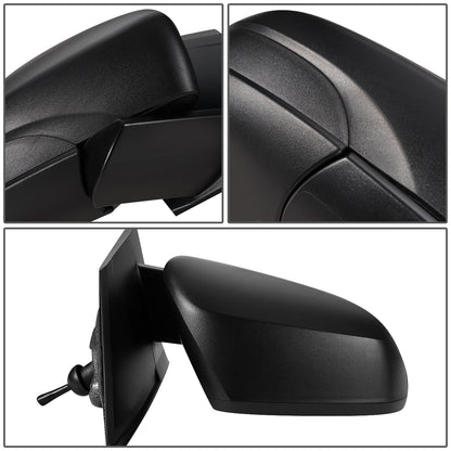 RETROVISOR MIRROR - OEM - 16-18 CHEVY SPARK - MANUAL - W/ CABLE - FOLDING - TEXTURED - BLACK - RIGHT