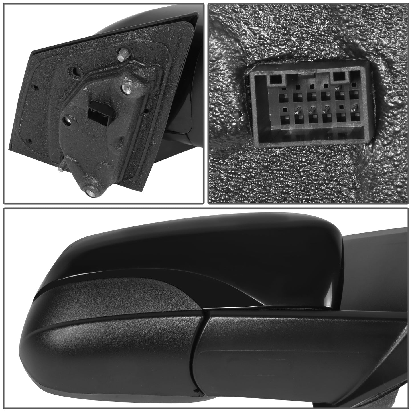 RETROVISOR MIRROR - OE STYLE - CHEVROLET SPARK 16 - WITH POWER - PASSENGER SIDE - PAINT TO MATCH - BLACK