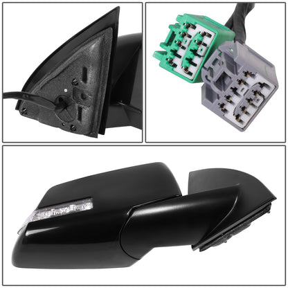 RETROVISOR MIRROR - OE STYLE - CHEVROLET TRAVERSE 13-17 - GMC ACADIA 13-16 - GMC ACADIA LIMITED 17 - WITH POWER WITH HEATED WITH SIGNAL WITH BLIND SPOT WITH MEMORY - PASSENGER SIDE - PAINT TO MATCH - BLACK