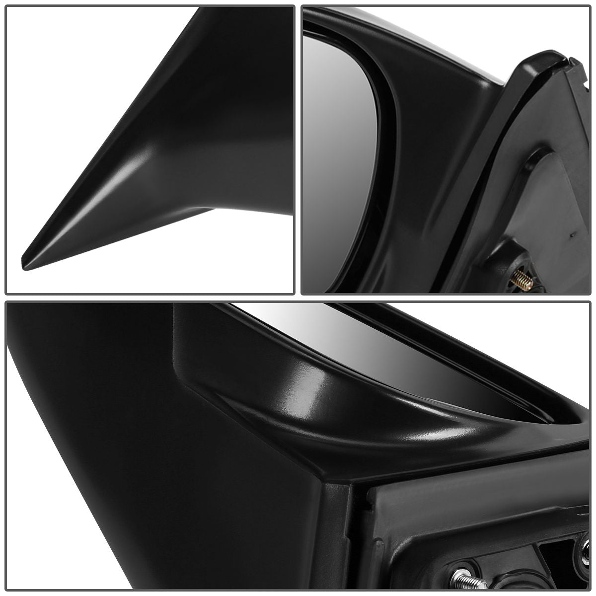 RETROVISOR MIRROR - OEM - 96-00 HONDA CIVIC 4-DOOR - POWERED - PAINTABLE - BLACK - LEFT