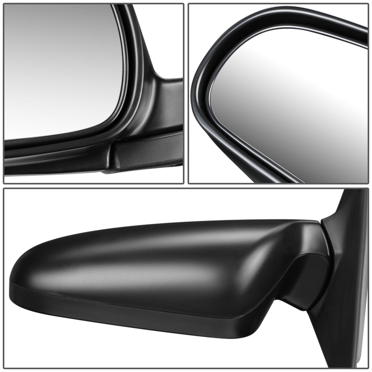 RETROVISOR MIRROR - OEM - 90-93 HONDA ACCORD - FOLDING - TEXTURED - BLACK - LEFT