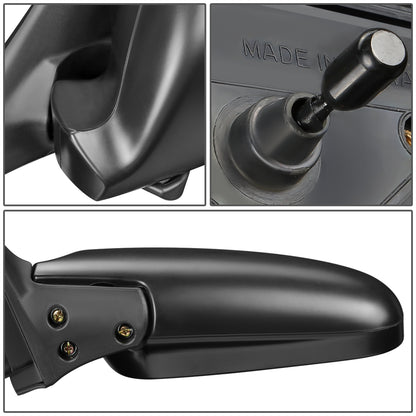 RETROVISOR MIRROR - OEM - 90-93 HONDA ACCORD - FOLDING - TEXTURED - BLACK - LEFT