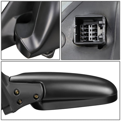 RETROVISOR MIRROR - OEM - 90-93 HONDA ACCORD - POWERED - FOLDING - TEXTURED - BLACK - LEFT