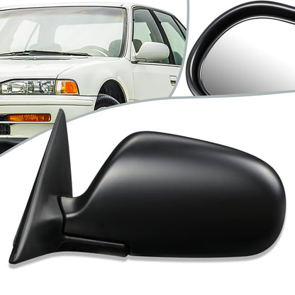 RETROVISOR MIRROR - OEM - 90-93 HONDA ACCORD - POWERED - FOLDING - TEXTURED - BLACK - LEFT