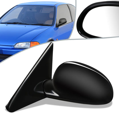 RETROVISOR MIRROR - OEM - 92-95 HONDA CIVIC - MANUAL - W/ LEVER - FOLDING - BLACK MATERIAL - LEFT