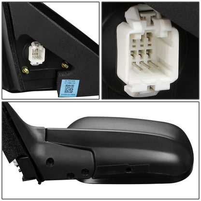 RETROVISOR MIRROR - OEM - 94-97 HONDA ACCORD - POWERED - FOLDING - TEXTURED - BLACK - LEFT