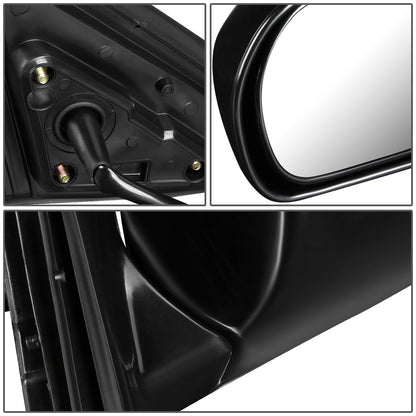 RETROVISOR MIRROR - OEM - 98-02 HONDA ACCORD 4-DOOR - POWERED - PAINTABLE - BLACK - LEFT