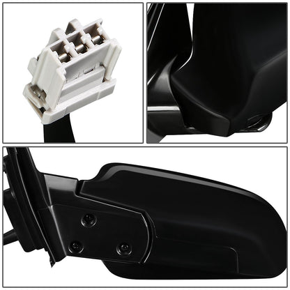 RETROVISOR MIRROR - OEM - 98-02 HONDA ACCORD 4-DOOR - POWERED - PAINTABLE - BLACK - LEFT