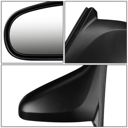RETROVISOR MIRROR - OEM - 96-00 HONDA CIVIC 2-DOOR - POWERED - PAINTABLE - BLACK - LEFT