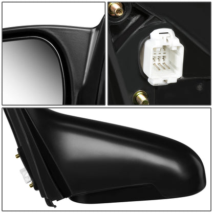RETROVISOR MIRROR - OEM - 96-00 HONDA CIVIC 2-DOOR - POWERED - PAINTABLE - BLACK - LEFT
