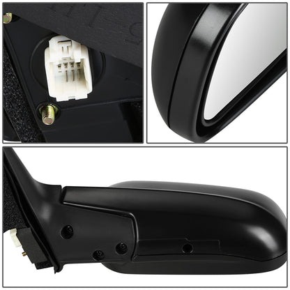 RETROVISOR MIRROR - OEM - 94-97 HONDA ACCORD 2-DOOR - POWERED - PAINTABLE - BLACK - LEFT