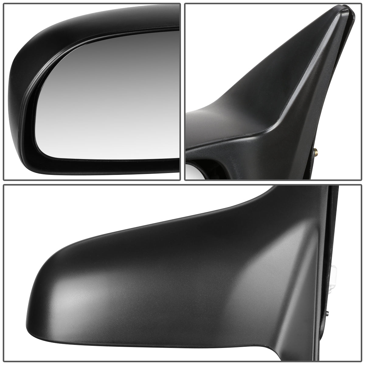 RETROVISOR MIRROR - OEM - 01-05 HONDA CIVIC 2-DOOR HX LX - POWERED - PAINTABLE - BLACK - LEFT